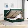 vidaXL Ottoman Bed with Mattresses Dark Green 140x200cm Velvet