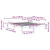 vidaXL Bed Frame with Side Tables Wax Brown 180 x 210 cm