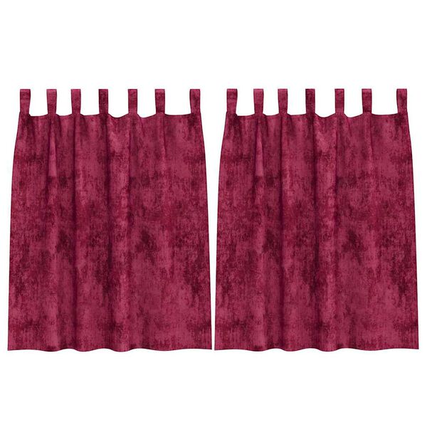 vidaXL Velvet Curtains 2 pcs Wine Red 140 x 140 cm Velvet