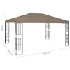 vidaXL Gazebo 4x3 m Taupe