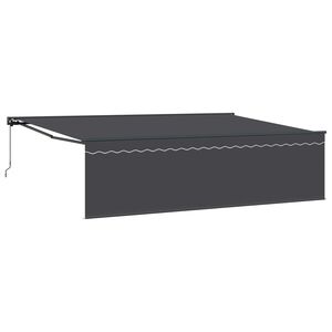 vidaXL Retractable Awning Manual Anthracite 500 x 300 cm