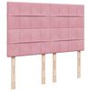 vidaXL Ottoman Bed with Mattresses Pink 140x190cm Velvet