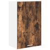 vidaXL Hanging Cabinet with Door Smoked Oak and White 50 x 31 x 80 cm