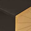 vidaXL Side Cabinet Black and Gold 80 x 33.5 x 75 cm Solid Mango Wood