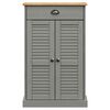 vidaXL Shoe Cabinet VIGO Grey 60x35x96 cm Solid Wood Pine
