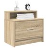 vidaXL Bedside Cabinet with Drawer Sonoma Oak 51x31x47 cm