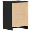 vidaXL Bedside Cabinet Black Oak 38x35x55 cm Engineered Wood