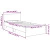 vidaXL Bed Frame with Headboard Old Wood 100 x 200 cm Engineered Wood