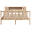 vidaXL Bookcase Bed without Mattress 120x190 cm Small Double Solid Wood Pine