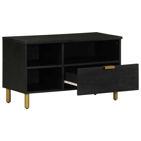 vidaXL TV Cabinet Black 80x33x46 cm Engineered Wood