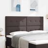 vidaXL Headboard Height Adjustable Manual Dark brown 180 cm Fabric