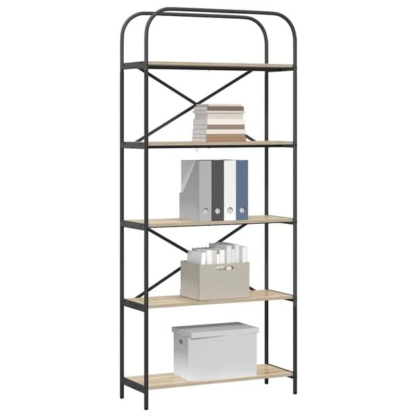 vidaXL Bookshelf Sonoma Oak 80 x 30 x 183 cm Engineered wood