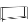 vidaXL Console Table Transparent 160x35x75 cm Tempered Glass