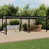 vidaXL Garden Gazebo with Retractable Roof Anthracite 3x6 m Aluminium