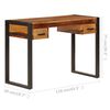 vidaXL Desk with 2 Drawers 110x50x77 cm Solid Acacia Wood