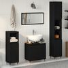 vidaXL Bathroom Furniture Set 3 pcs Black Oak 30 x 30 x 190 cm