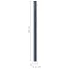 vidaXL Fence Posts 2 pcs Dark Grey 185 cm Aluminium