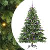 vidaXL Artificial Christmas Tree with 150 LEDs Green 150 cm PE and PVC
