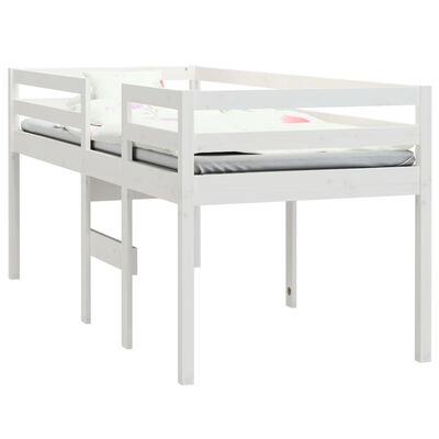 vidaXL High Sleeper Bed White 80x200 cm Solid Wood Pine