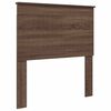 vidaXL Bed Frame with Headboard Brown Oak 90 x 190 cm Solid Pine Wood