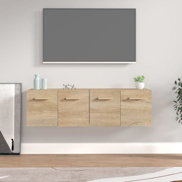 vidaXL Wall Cabinets 2 pcs Sonoma Oak 60x36.5x35 cm Engineered Wood