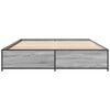vidaXL Bed Frame without Mattress Grey Sonoma 150x200 cm King Size