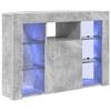 vidaXL Corner LED TV Cabinet 100x40x68cm Concrete Grey Engineered Wood