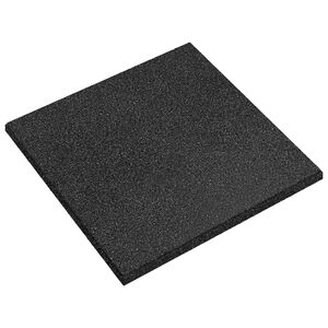 vidaXL Fall Protection Tiles 12 pcs Black 50 x 50 cm Rubber