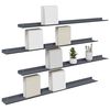 vidaXL Floating Shelf 4 pcs Anthracite 100 x 9 x 2.5 cm Steel