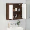 vidaXL Bathroom Mirror Cabinet with Shelf Brown Oak 60 x 20 x 60 cm
