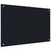 vidaXL Kitchen Backsplash Black 90 x 50 cm Tempered Glass