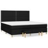 vidaXL Box Spring Bed with Mattress Black 200x200 cm Fabric