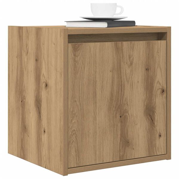 vidaXL Wall-Mounted Bedside Cabinet Artisan Oak 38x34x40 cm