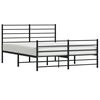 vidaXL Metal Bed Frame without Mattress with Footboard Black 120x200cm
