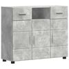 vidaXL Wooden Cabinet with Drawer Concrete Grey 88.5 x 30.5 x 73 cm