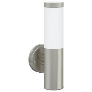 vidaXL Outdoor Wall Light Silver 15 x 7.5 x 33 cm Stainless steel