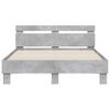 vidaXL Bed Frame with LED without Mattress Concrete Grey 135x190 cm Double