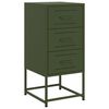vidaXL Bedside Cabinets 2 pcs Olive Green 36x39x78 cm Steel