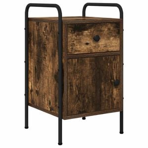 vidaXL Bedside Cabinet Smoked Oak 35 x 36.5 x 61 cm Engineered Wood