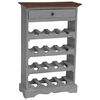vidaXL Wine Rack Solid Mahogany Wood 55x23x85 cm
