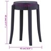 vidaXL Stackable Stools 4 pcs Black Plastic