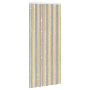 vidaXL Insect Curtain Chenille Grey and Beige 100 x 230 cm 100% PP