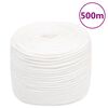 vidaXL Boat Rope Full White 6 mm 500 m Polypropylene