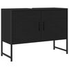 vidaXL Bathroom Sink Cabinet | Black | Engineered wood | Medium