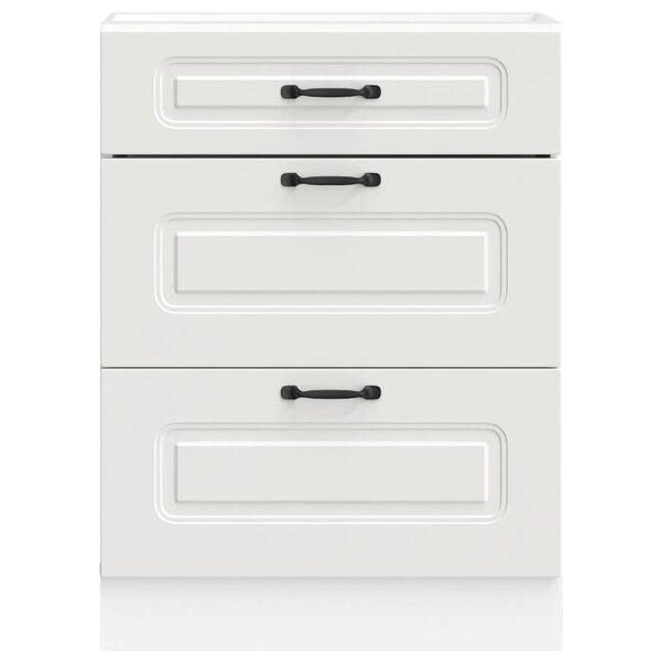 vidaXL Kitchen Base Cabinet Kalmar White Engineered Wood