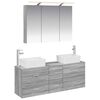 vidaXL Bathroom Furniture Set 4 pcs Grey Sonoma