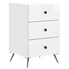 vidaXL Bedside Cabinet with Drawer High Gloss White 43 x 41 x 66.5 cm