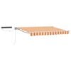 vidaXL Electric Retractable Awning Yellow, Orange and White 3 x 2 m