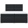 vidaXL Box Spring Bed with Mattress Black 200x200 cm Faux Leather