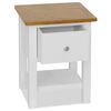 vidaXL Nightstand 36x30x47 cm Solid Oak Wood